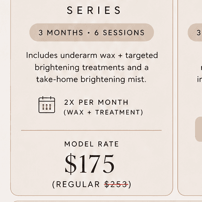 Underarm Brightening Models (6) at Jemm Esthetics in Moreno Valley, CA